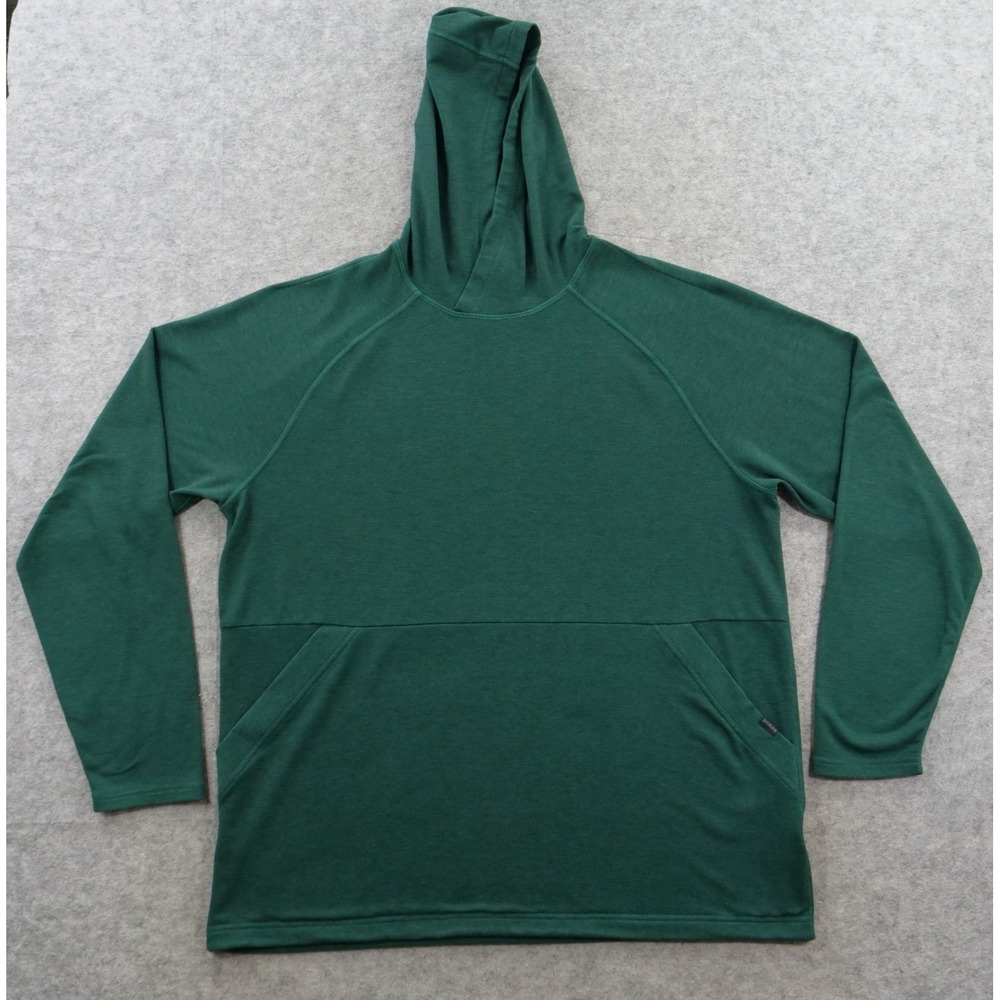 Prana Hoodie Sweatshirt Mens Extra Large Green Pullover Long Sleeve Activewear